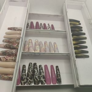 Lot of 5 size medium extra long ballerina nails